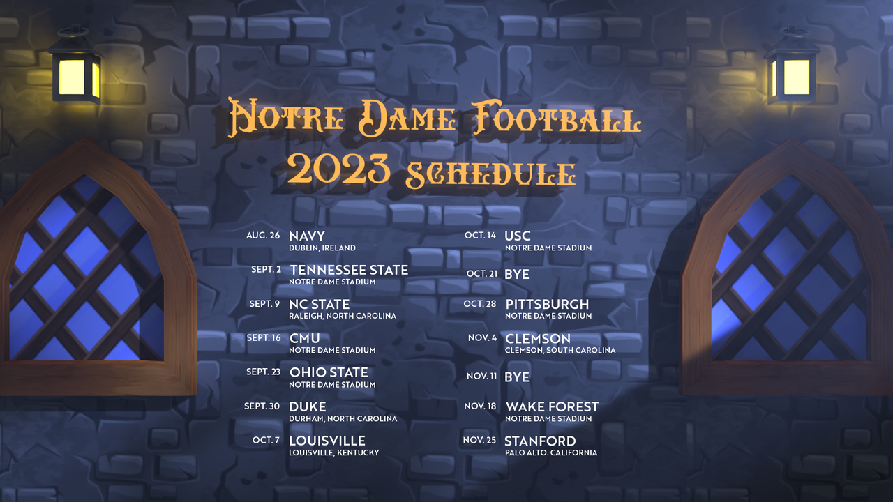 Notre Dame Announces 2023 Football Schedule Notre Dame Fighting Irish Official Athletics Website