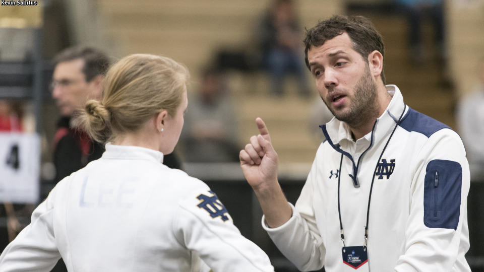 Irish associate head coach Cedric Loiseau, who specializes in epee, has contributed at the national level as a coach at cadet men's epee events.