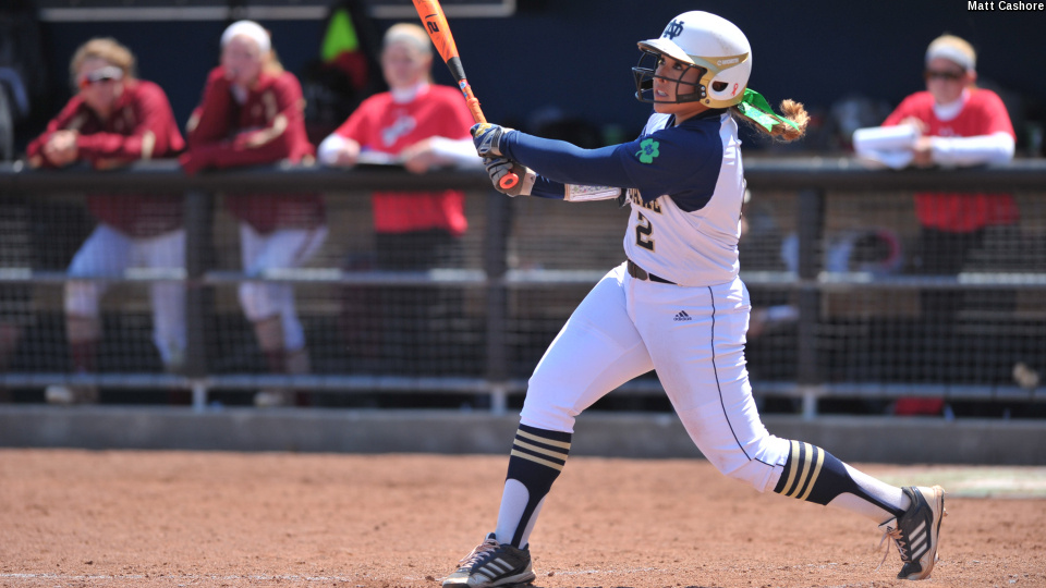 Micaela Arizmendi enjoyed a breakout sophomore year at the plate for Notre Dame in 2014, earning NFCA All-America Second-Team honors