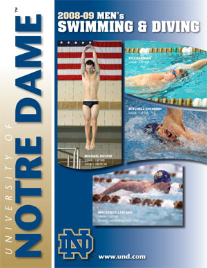 2008-09 Swimming & Diving Media Guide Cover