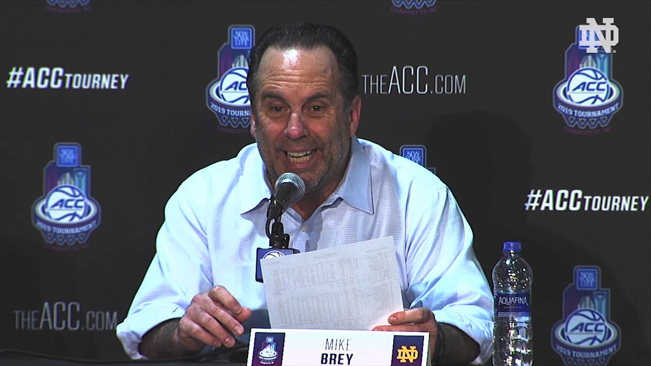 @NDMBB | Post Game Press Conference ACC Tournament vs Louisville 2019 – Notre Dame Fighting ...